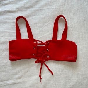 Red bikini top